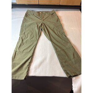 Duluth Trading Co Cargo Pants Women 14x29 Khaki Nylon Spandex Outdoor Casual